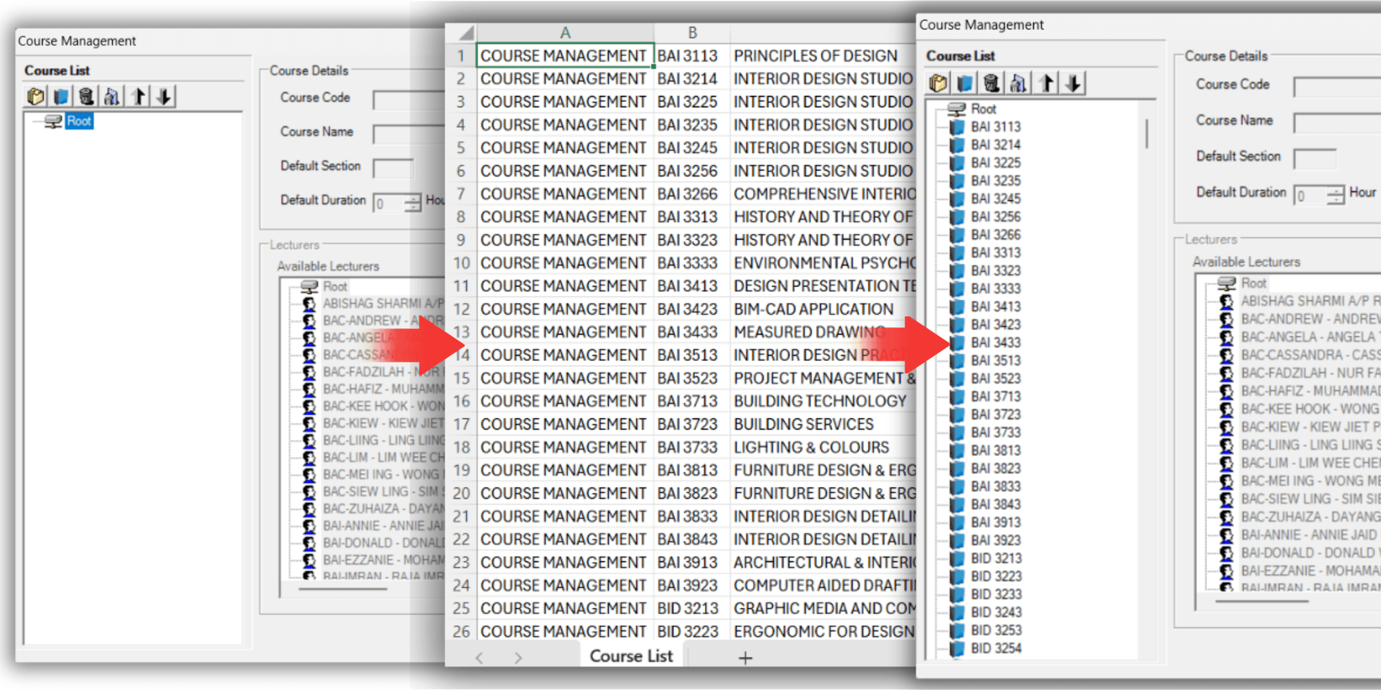 Timetable Plus Class, CSV