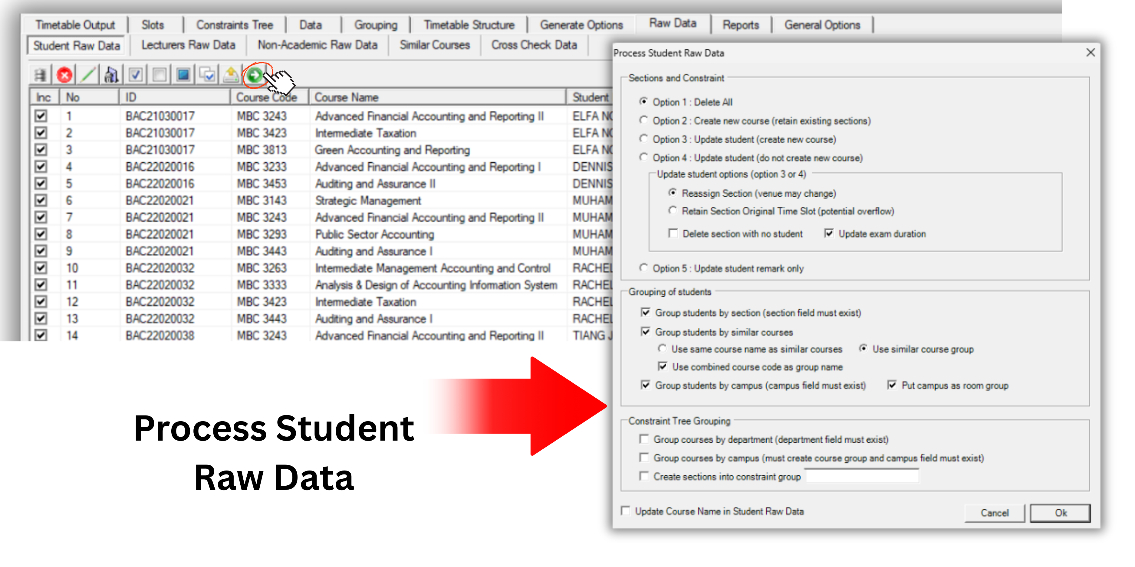 Step 2: Student-Course Data Management - Image 1